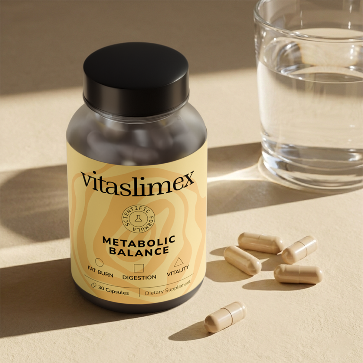 Vitaslimex Metabolic Balance mit Wasserglas